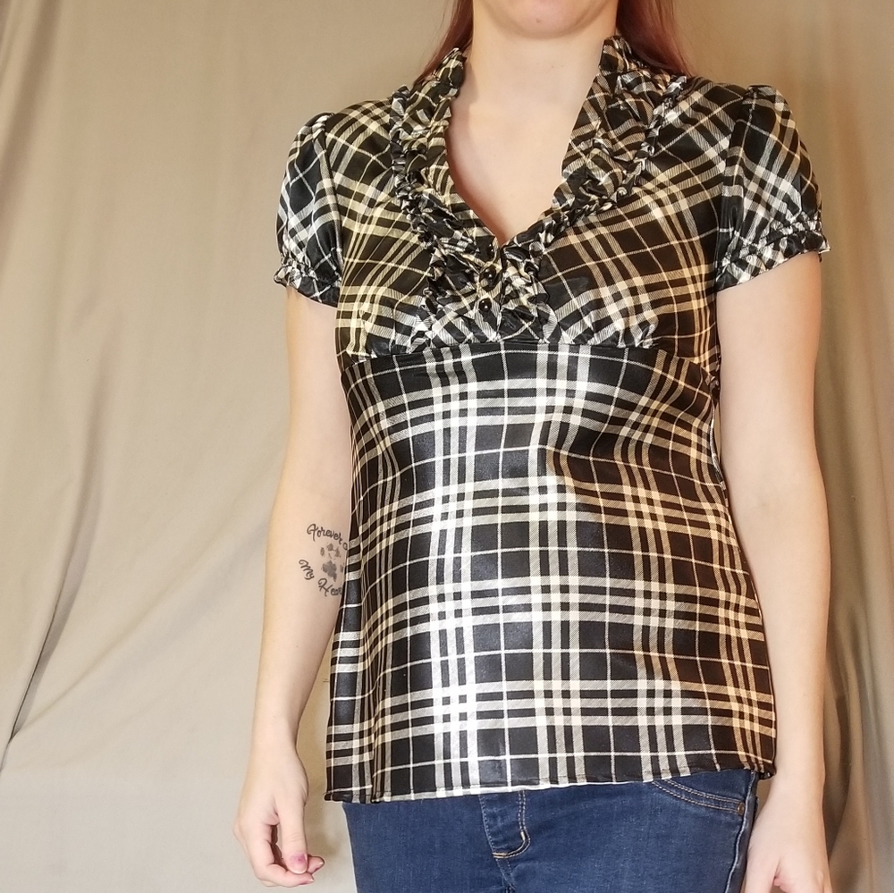 HeartSoul Plaid Blouse